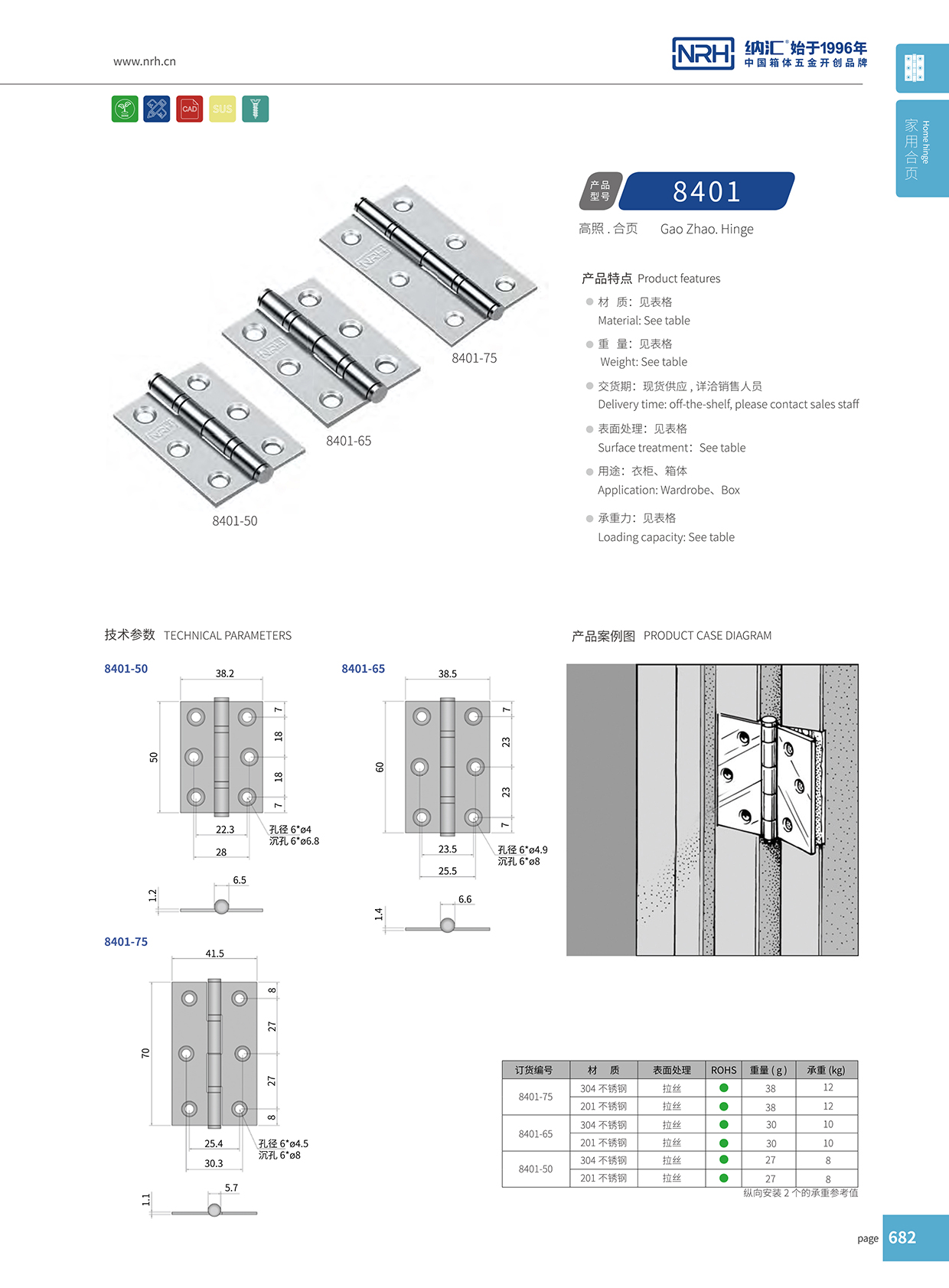 蜜桃AV网址大全/NRH 房門亚洲国产精品久久久久蜜桃网站 8401-65-SUS201-Z
